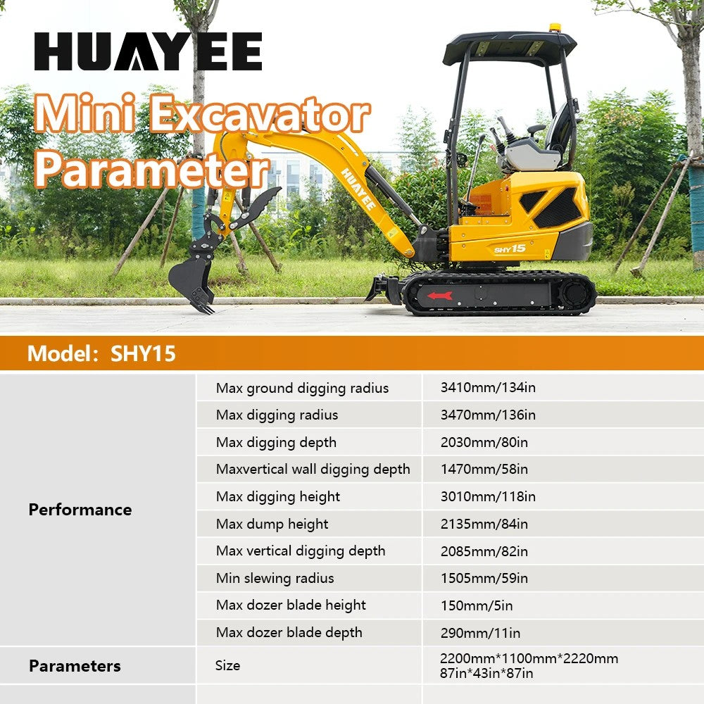 Huayee SHY-15 Mini Excavator