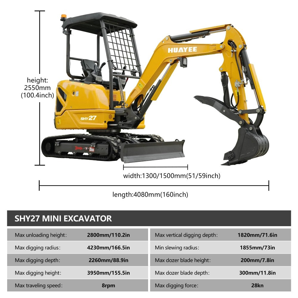 Huayee SHY-27 Mini Excavator